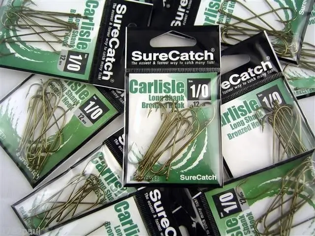 10 Packs of Surecatch Longshank Bronze Carlisle Fishing Hooks