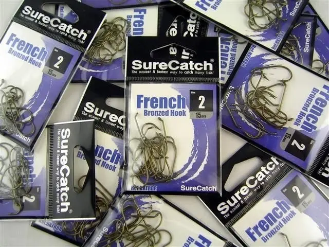 10 Packs of Surecatch French Bronzed Fishing Hooks