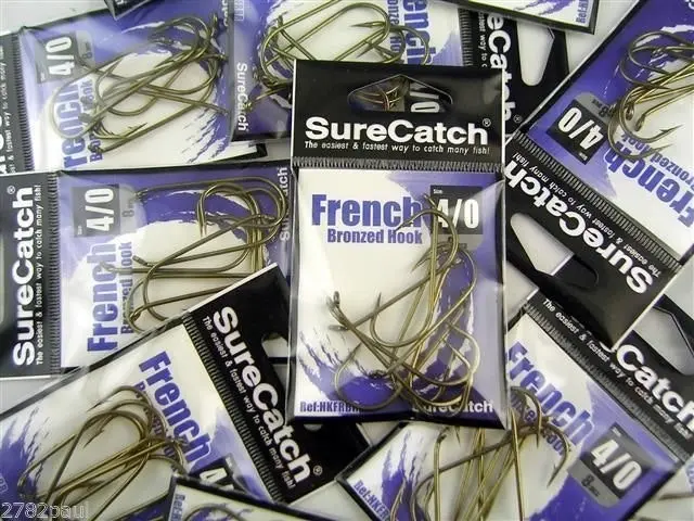 10 Packs of Surecatch French Bronzed Fishing Hooks