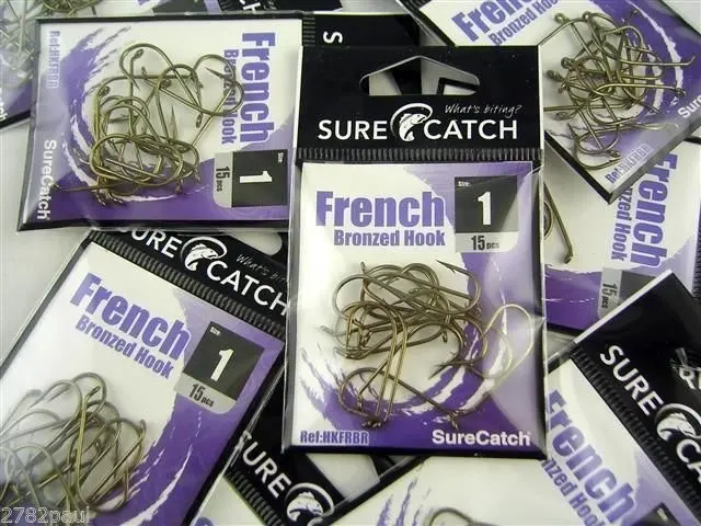 10 Packs of Surecatch French Bronzed Fishing Hooks