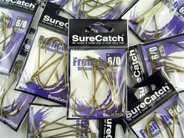 10 Packs of Surecatch French Bronzed Fishing Hooks