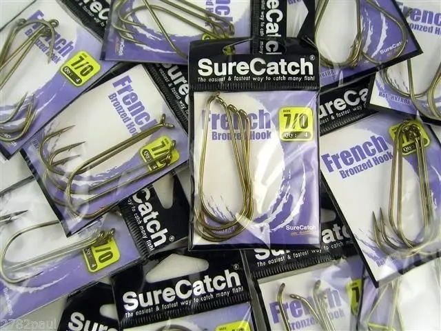 10 Packs of Surecatch French Bronzed Fishing Hooks