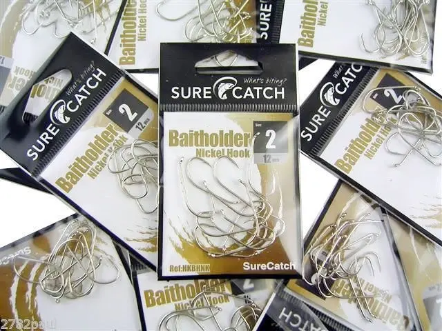 10 Packs of Surecatch Nickle Baitholder Fishing Hooks