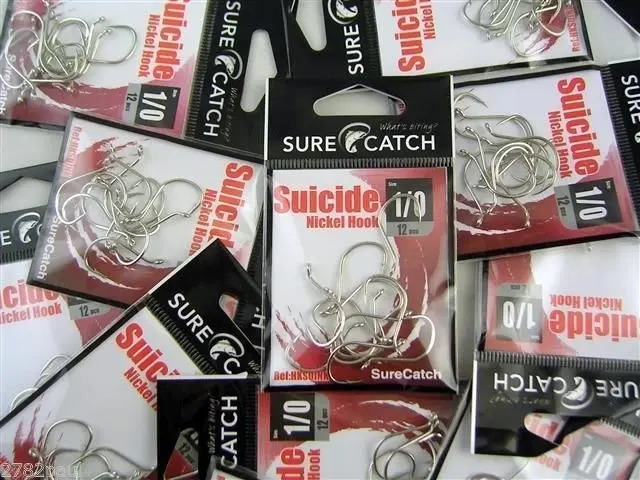 10 Packs of Surecatch Suicide Nickel Fishing Hooks