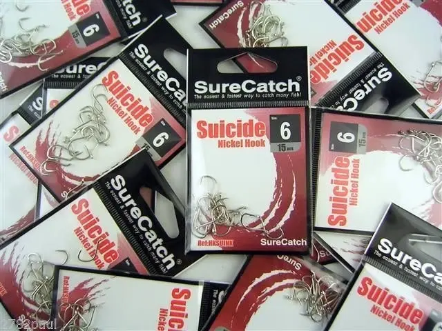 10 Packs of Surecatch Suicide Nickel Fishing Hooks