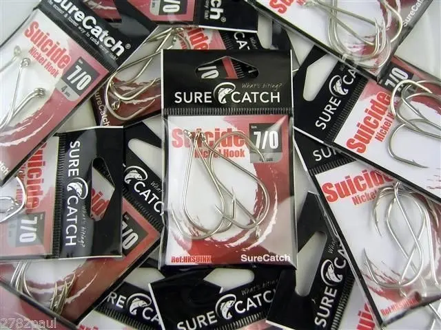 10 Packs of Surecatch Suicide Nickel Fishing Hooks