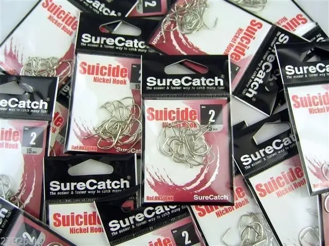 10 Packs of Surecatch Suicide Nickel Fishing Hooks