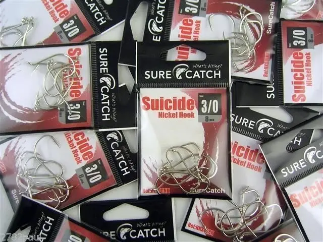 10 Packs of Surecatch Suicide Nickel Fishing Hooks