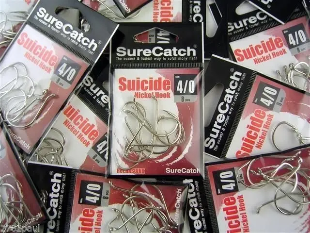 10 Packs of Surecatch Suicide Nickel Fishing Hooks