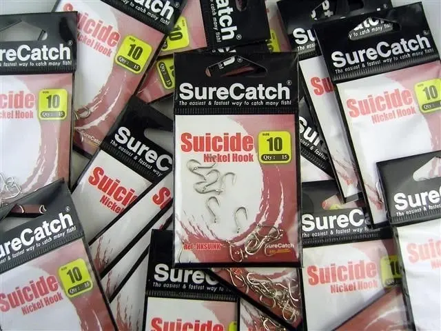 10 Packs of Surecatch Suicide Nickel Fishing Hooks