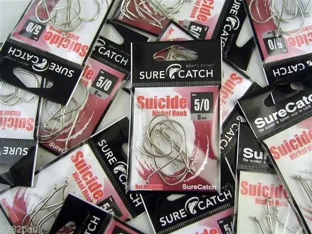 10 Packs of Surecatch Suicide Nickel Fishing Hooks