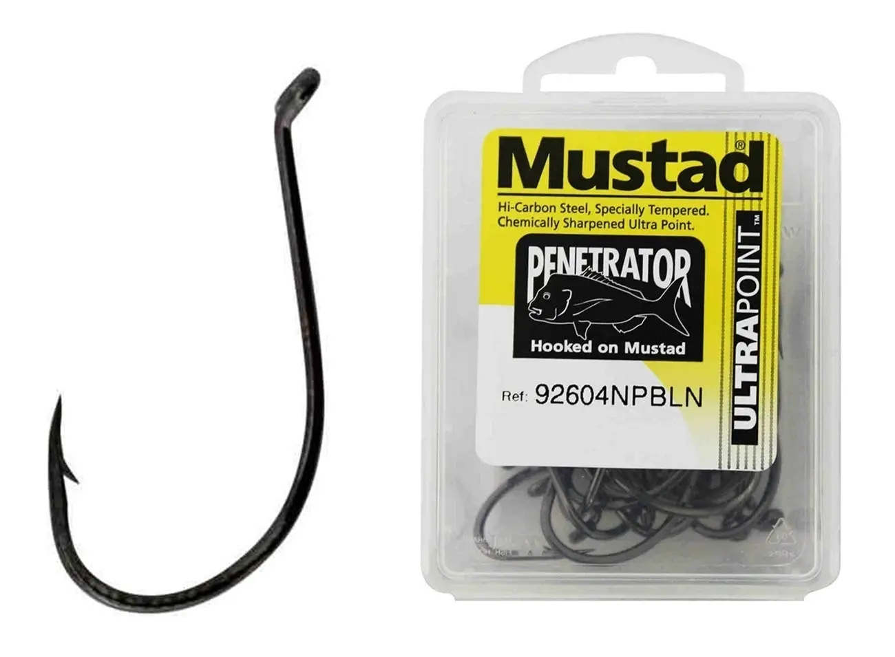 100 x Mustad 92604NPBLN Penetrator Chemically Sharpened Fishing Hooks