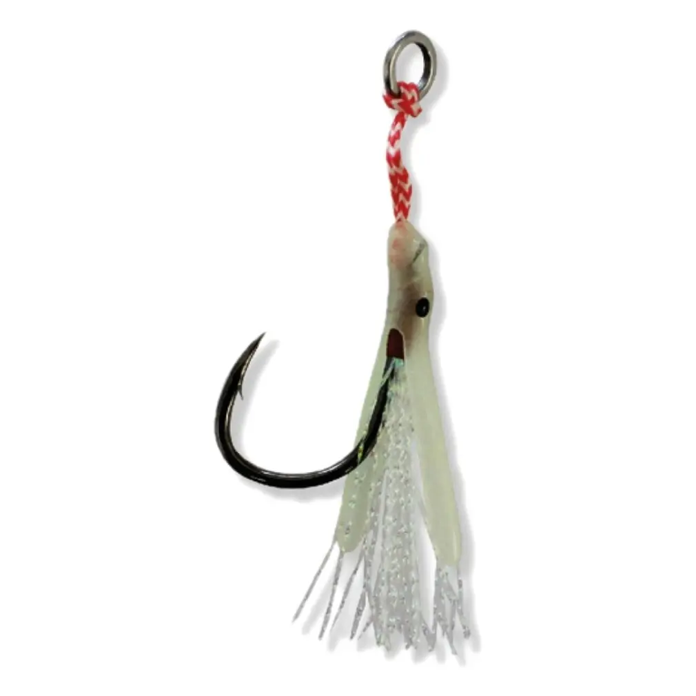 3 Pack of Surecatch Light Jigging Assist Hooks With Tinsel and Rubber