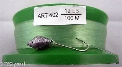 4 Inch Hand Caster Pre Rigged with 100m of 12lb Mono Fishing Line