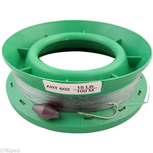 6 Inch Hand Caster Pre Rigged with 100m of 15lb Mono Fishing Line