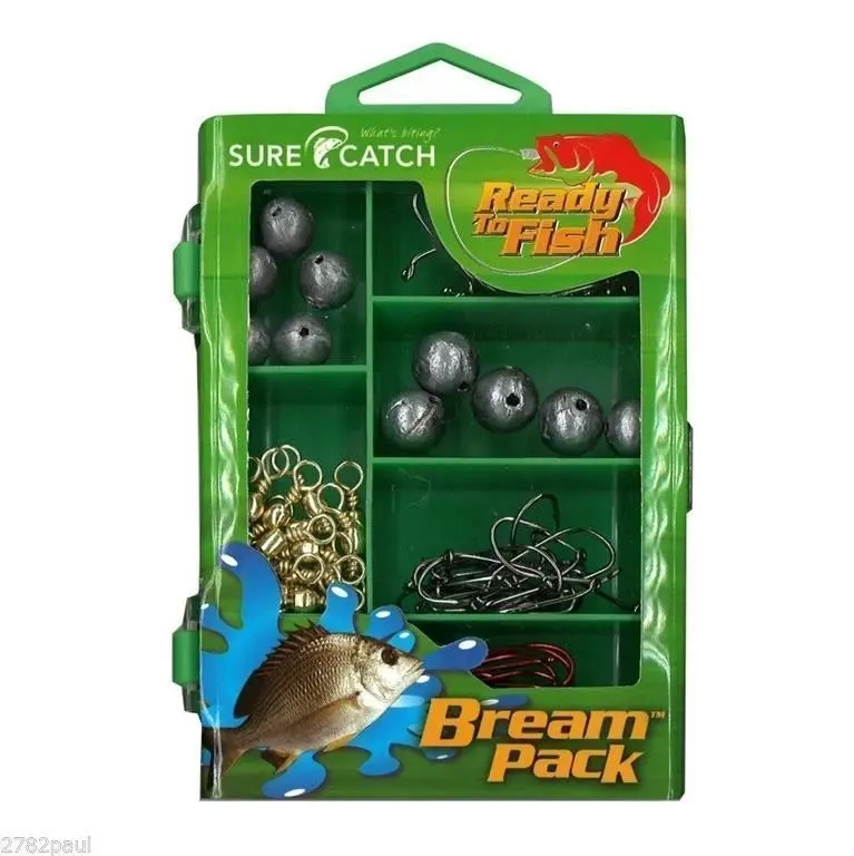 Surecatch 130pc Bream Pack In Fishing Tackle Box - Tackle Kit