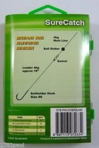 Surecatch 130pc Bream Pack In Fishing Tackle Box - Tackle Kit