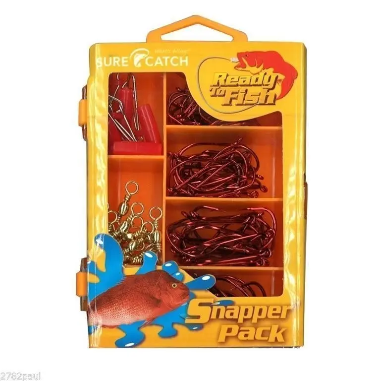 Surecatch 120pc Snapper Pack In Fishing Tackle Box - Tackle Kit