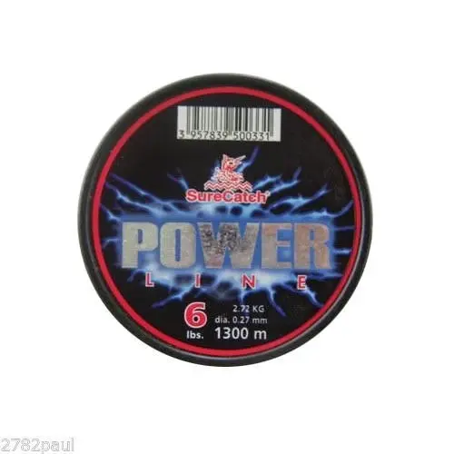 1300m Spool Of 6lb Blue Surecatch Power Line Mono Fishing Line