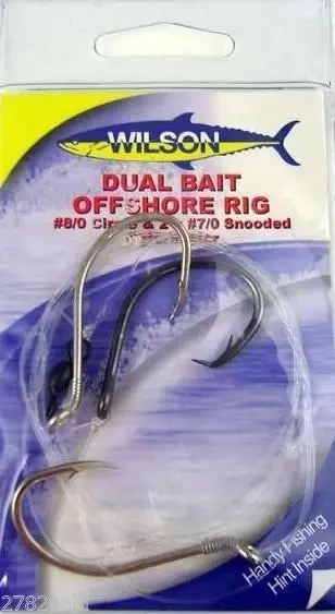 Wilson Live Dual Bait Offshore Rig - 8/0 Circle & 2 X 7/0 Snooded Paternoster