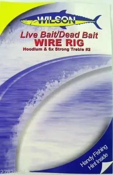 Wilson Live Bait/Dead Bait Wire Rig - #2 Treble & Hoodlum - 69lb Wire Trace