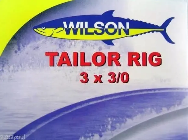 Wilson Tailor Fishing Rig 3x3/0 Hook-Setup - 40lb Clear Mono Leader