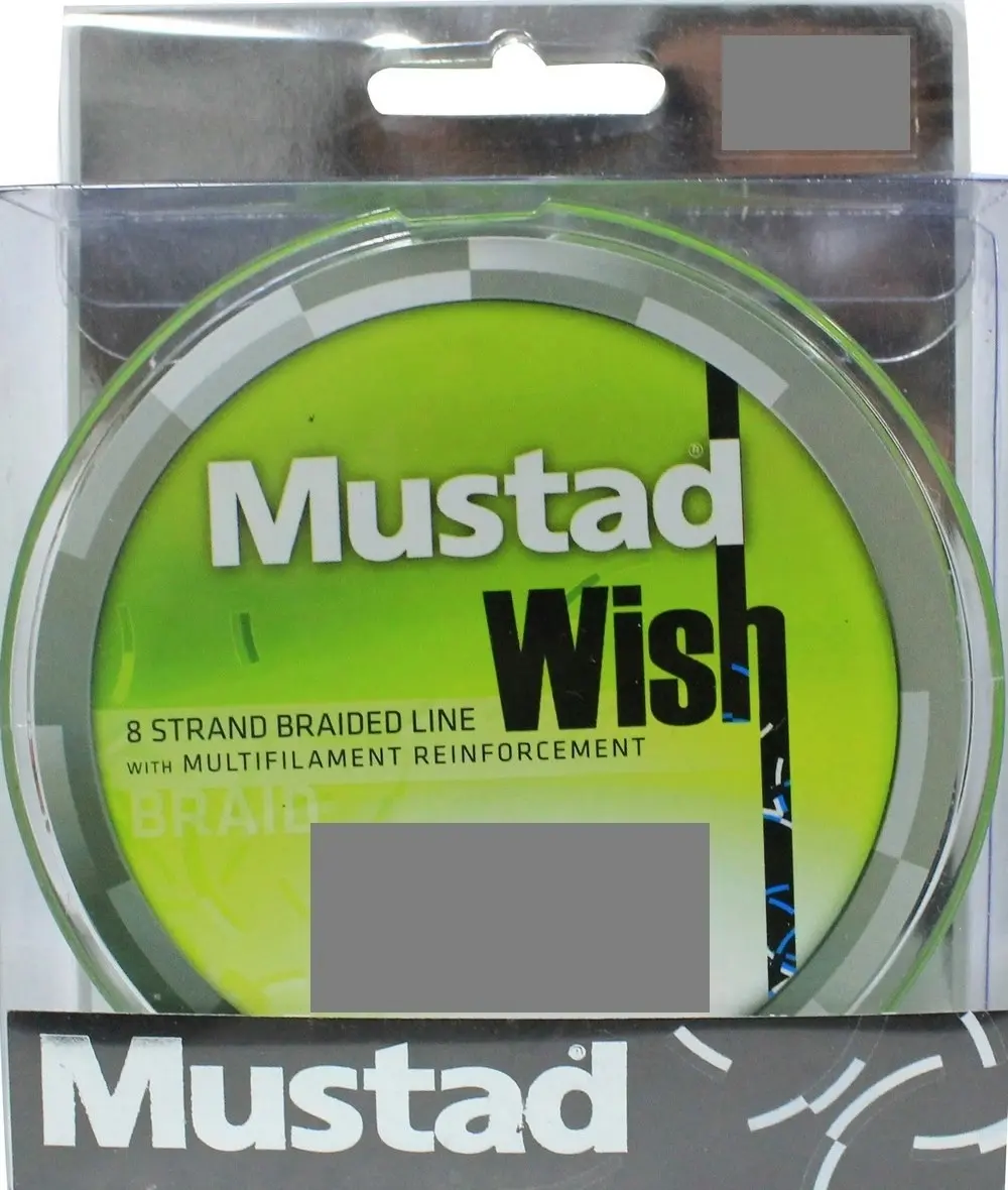 1 x 110m Spool of Mustad Wish Braid - 8 Strand Chartreuse Braided Fishing Line