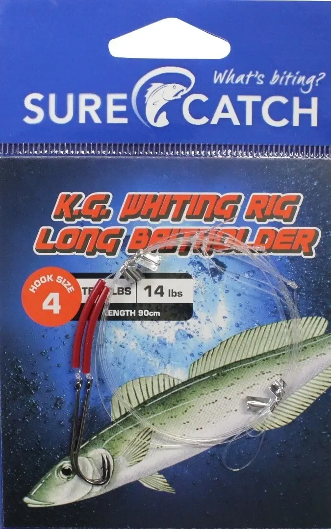 Surecatch King George Whiting Rig with Chemically Sharpened Long Baitholder Hooks