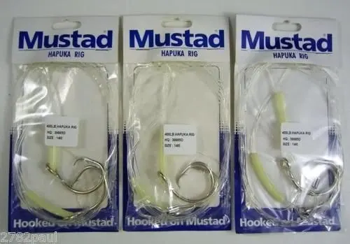 Bulk 3 Pack of Mustad Hapuka Rigs-Two Hook Hapuka Fishing Rigs with Circle Hooks