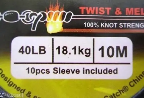 10m of Twist & Melt Stainless Steel Black Nylon Coated Fishing Wire