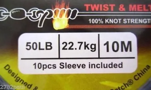 10m of Twist & Melt Stainless Steel Black Nylon Coated Fishing Wire