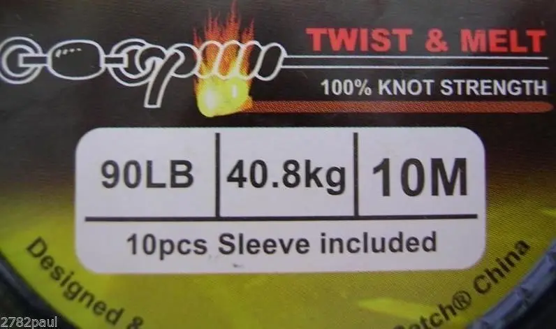 10m of Twist & Melt Stainless Steel Black Nylon Coated Fishing Wire