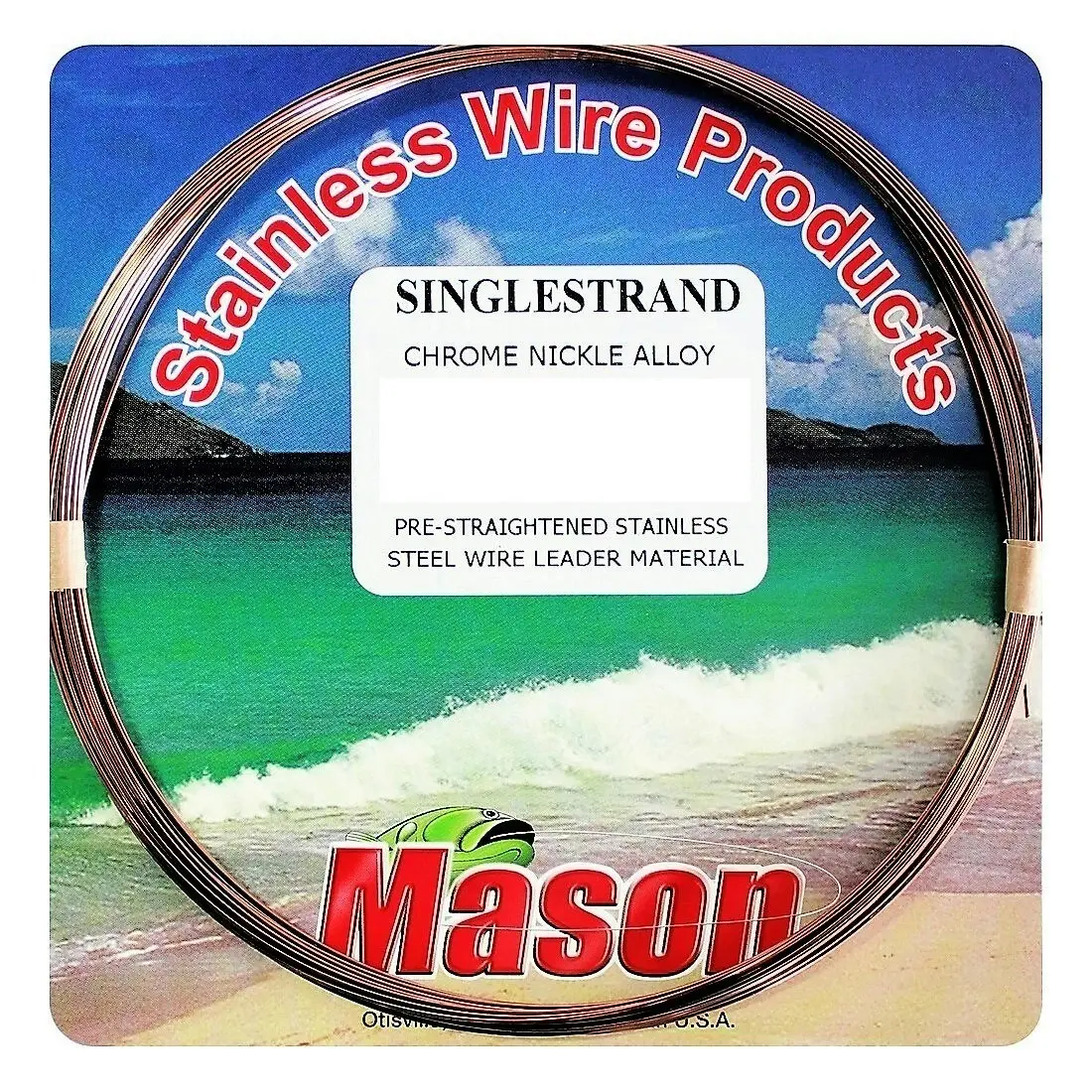 25ft Coil of Mason Single Strand Stainless Steel Wire Fishing Leader