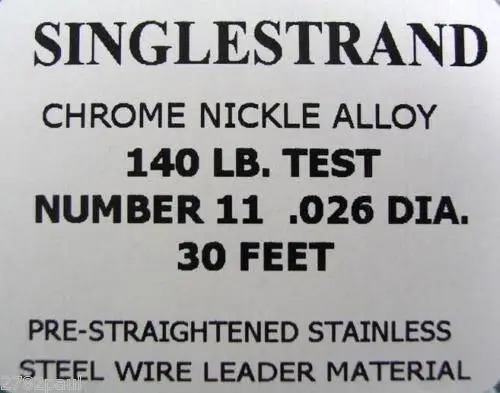 25ft Coil of Mason Single Strand Stainless Steel Wire Fishing Leader