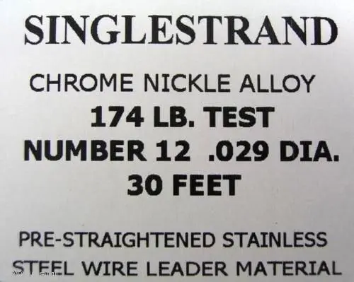 25ft Coil of Mason Single Strand Stainless Steel Wire Fishing Leader