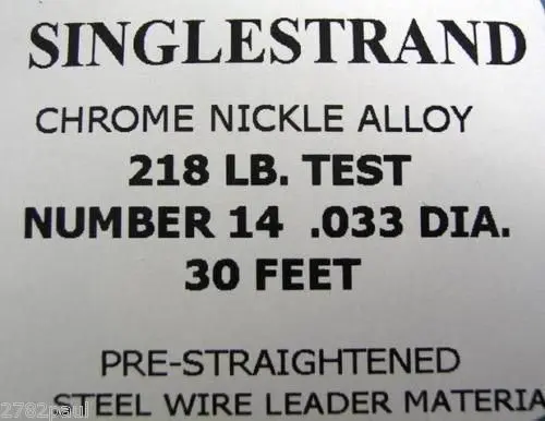 25ft Coil of Mason Single Strand Stainless Steel Wire Fishing Leader