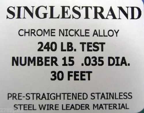 25ft Coil of Mason Single Strand Stainless Steel Wire Fishing Leader