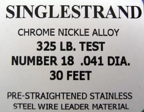 25ft Coil of Mason Single Strand Stainless Steel Wire Fishing Leader