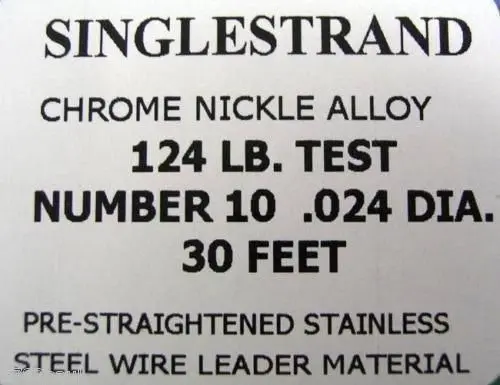 25ft Coil of Mason Single Strand Stainless Steel Wire Fishing Leader