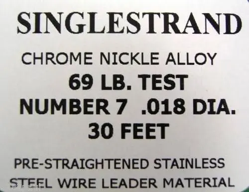 25ft Coil of Mason Single Strand Stainless Steel Wire Fishing Leader