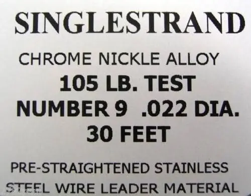 25ft Coil of Mason Single Strand Stainless Steel Wire Fishing Leader