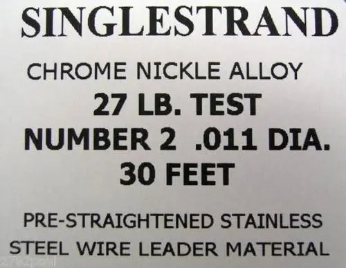 25ft Coil of Mason Single Strand Stainless Steel Wire Fishing Leader