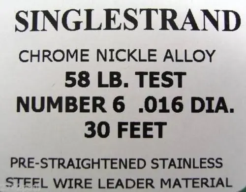 25ft Coil of Mason Single Strand Stainless Steel Wire Fishing Leader