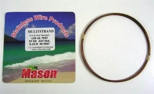 30ft Coil of Mason Multistrand Stainless Steel Wire Fishing Leader