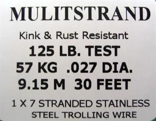 30ft Coil of Mason Multistrand Stainless Steel Wire Fishing Leader