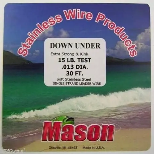 30ft Coil of Mason Down Under Soft Stainless Steel Fishing Wire Leader