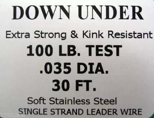 30ft Coil of Mason Down Under Soft Stainless Steel Fishing Wire Leader