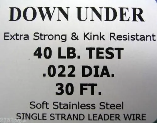 30ft Coil of Mason Down Under Soft Stainless Steel Fishing Wire Leader