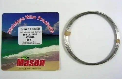 30ft Coil of Mason Down Under Soft Stainless Steel Fishing Wire Leader