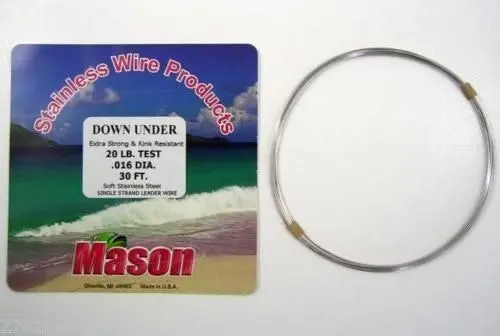 30ft Coil of Mason Down Under Soft Stainless Steel Fishing Wire Leader